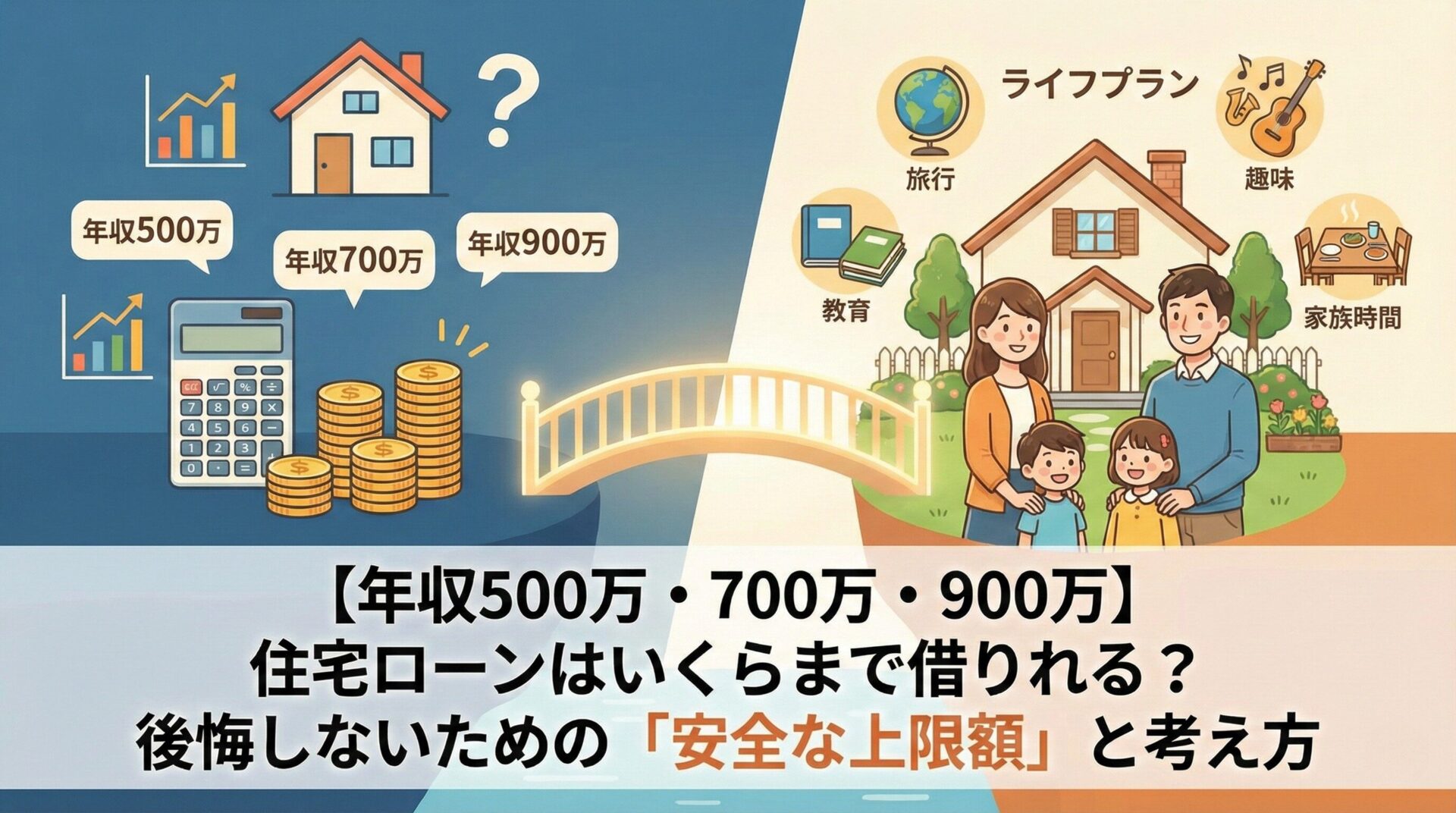 【年収500万・700万・900万】住宅ローンはいくらまで借りていい?後悔しないための「安全な上限額」と考え方