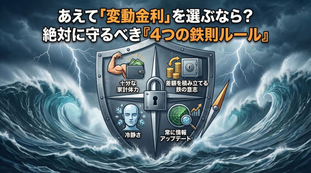 あえて「変動金利」を選ぶなら？絶対に守るべき『4つの鉄則ルール』