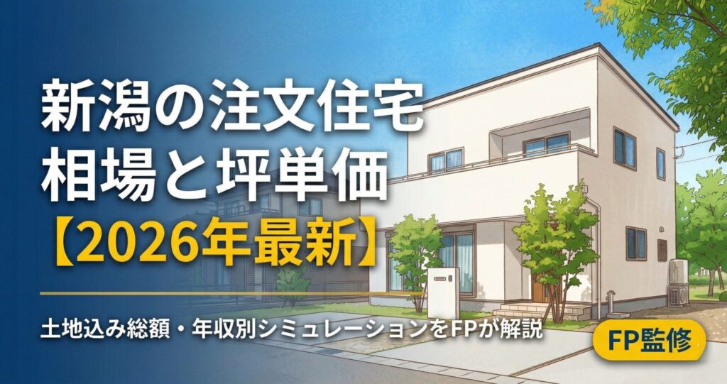新潟の注文住宅の相場と坪単価【2026年最新】土地込み総額・年収別シミュレーションをFPが新潟市の実例で解説